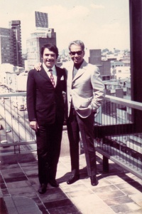 con Mario en la Terraza de su oficina en Mex